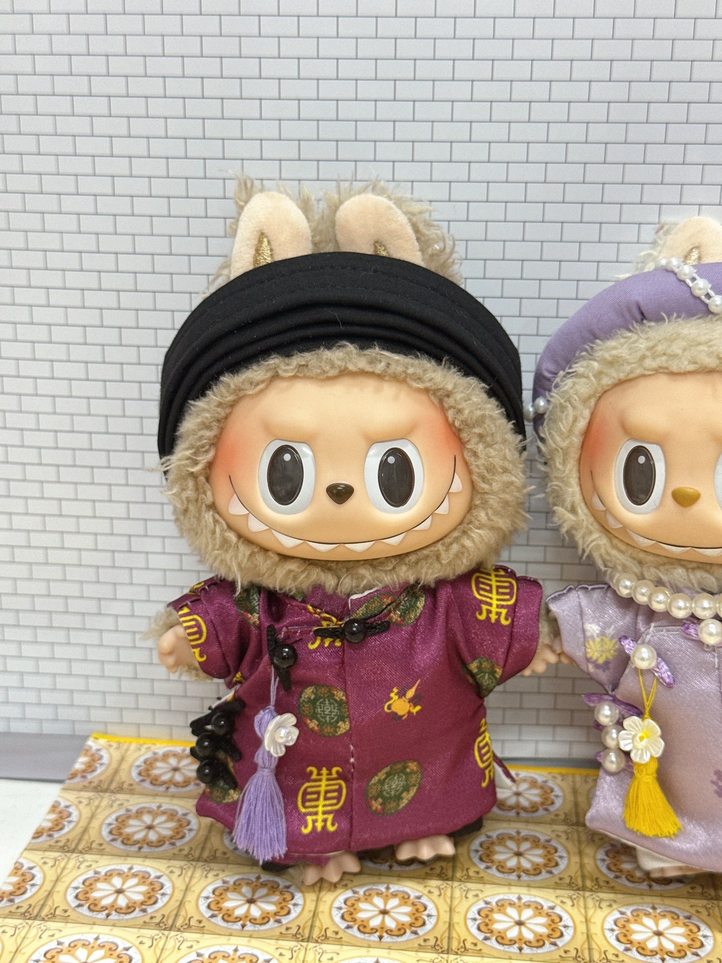 Labubu Ao Dai – Labubu Ao Dai Couple Set, Nguyen Dynasty Heritage Ao Dai For Labubu (Purple)