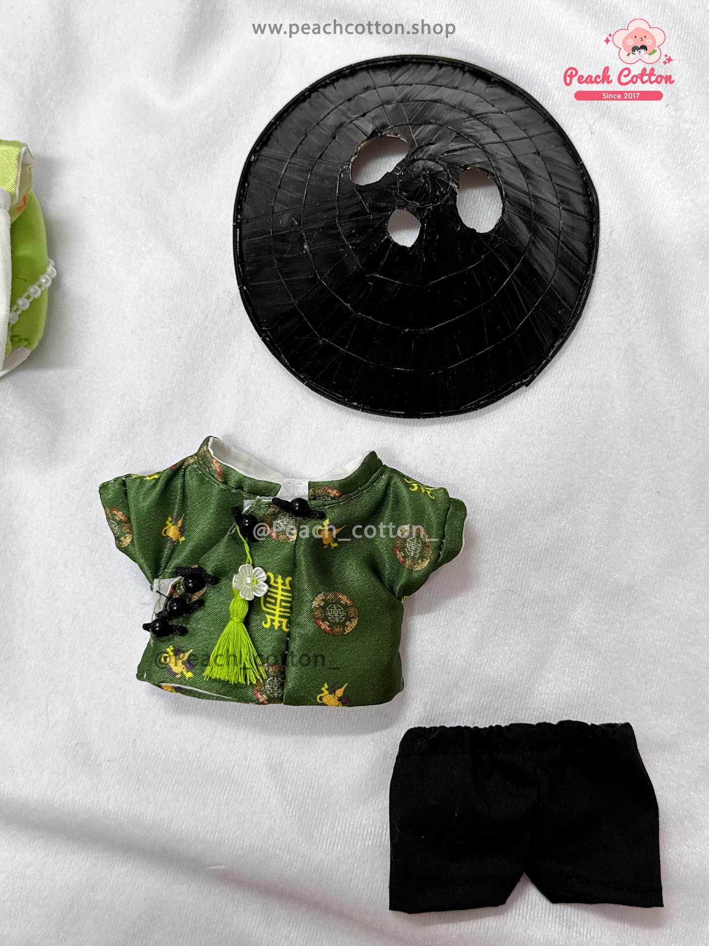 Labubu Ao Dai – Labubu Ao Dai Couple Set, Nguyen Dynasty Heritage Ao Dai For Labubu (Green)