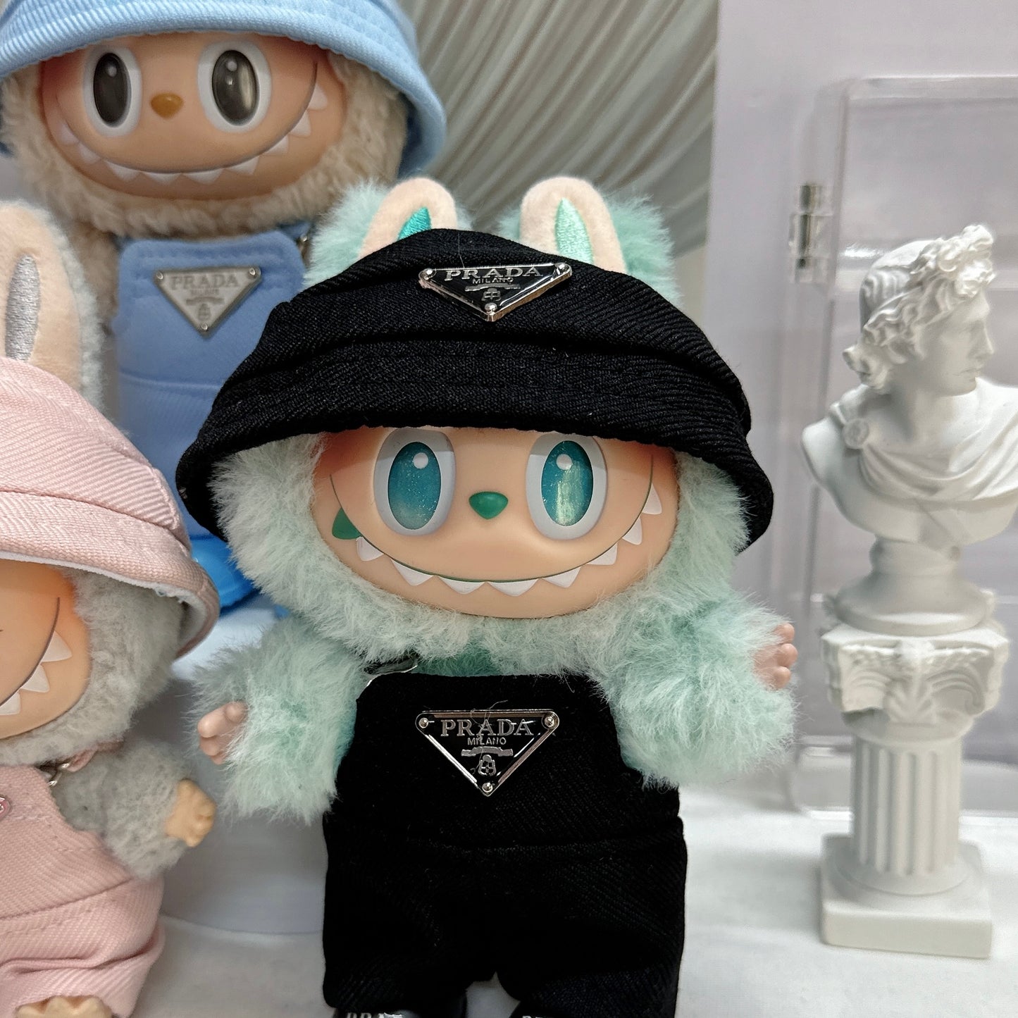 #PRA01 - Labubu Clothes - Overall P.D Set (handmade)