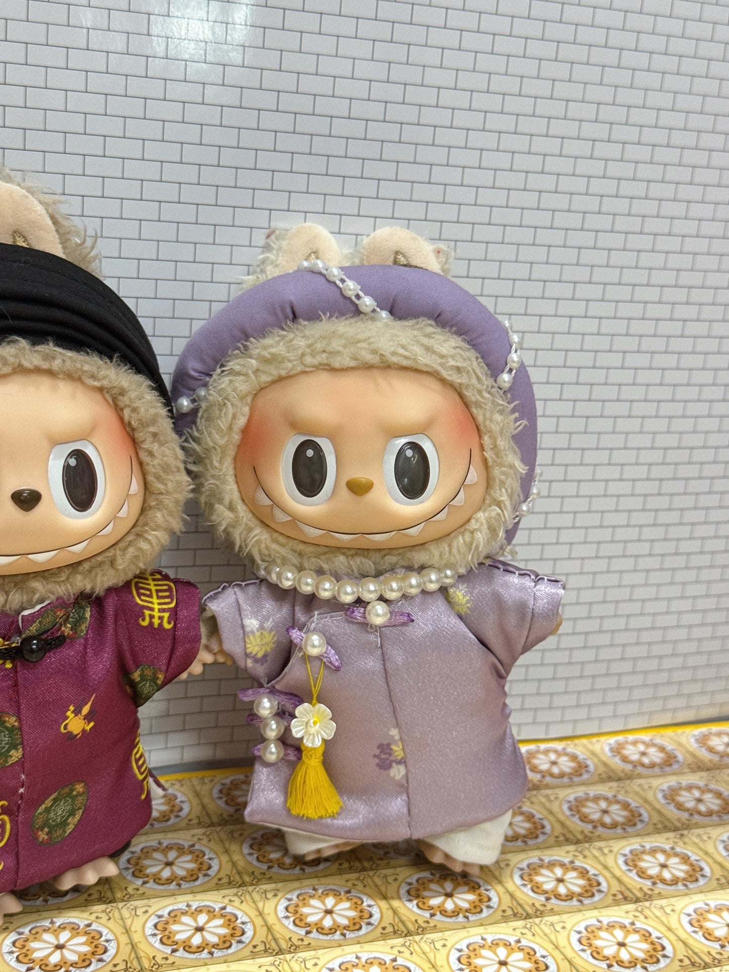 Labubu Ao Dai – Labubu Ao Dai Couple Set, Nguyen Dynasty Heritage Ao Dai For Labubu (Purple)